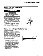 Предварительный просмотр 9 страницы Estate TVF15NRGW00 Use And Care Manual