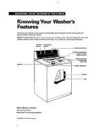 Preview for 4 page of Estate WASHERS Use And Care Manual