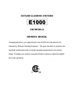 Esteam Cleaning Systems E1050 Owner'S Manual preview