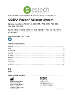 Предварительный просмотр 1 страницы estech COBRA Fusion 700-001 Instructions For Use Manual