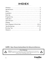 Preview for 2 page of Estella 235ECB2D User Manual