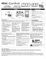 Estes Control Mad Cat 4608 Instructions Manual preview