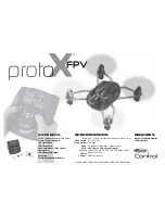 Предварительный просмотр 1 страницы Estes Proto-X FPV Manual