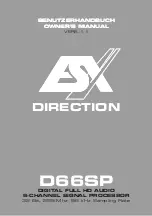 ESX DIRECTION D66SP Owner'S Manual preview