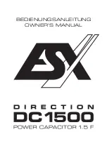 ESX Direction DC1500 Owner'S Manual preview