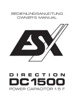 Preview for 1 page of ESX Direction DC1500 Owner'S Manual