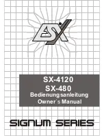 Предварительный просмотр 1 страницы ESX Signum SX-4120 Owner'S Manual