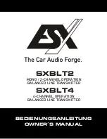 ESX SXBLT2 Owner'S Manual preview