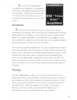 Предварительный просмотр 5 страницы ESX Vision V200.2 Owner'S Manual