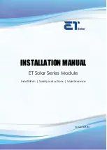 Предварительный просмотр 1 страницы ET Solar ET-M660BH GL Series Installation Manual