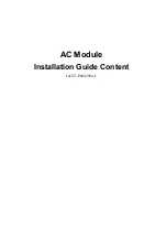 Предварительный просмотр 1 страницы ET Solar ET-P660250AC Installation Manual