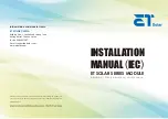 Предварительный просмотр 1 страницы ET Solar ET SOLAR Series Installation Manual