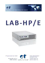 Et system LAB-HP/E 10KW Manual предпросмотр