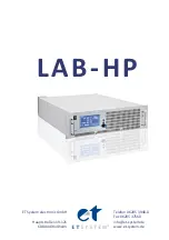 Предварительный просмотр 1 страницы Et system LAB-HP Manual