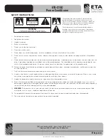 Preview for 3 page of ETA Systems ETA-C15D Manual