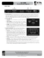 Предварительный просмотр 7 страницы ETA Systems ETA-ECS6RM Manual