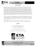 Предварительный просмотр 24 страницы ETA Systems ETA-ECS6RM Manual