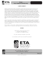 Предварительный просмотр 8 страницы ETA Systems ETA-S15 Manual