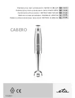 Preview for 1 page of eta CABERO x016 Instructions For Use Manual