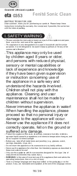 Preview for 16 page of eta Fenite Sonic Clean User Manual