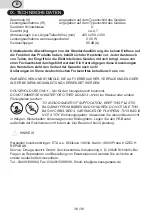 Preview for 38 page of eta Grande Animal Instructions For Use Manual