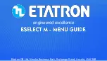 Etatron ESELECT M Menu Manual preview