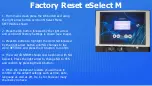 Preview for 2 page of Etatron ESELECT M Menu Manual
