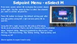 Preview for 4 page of Etatron ESELECT M Menu Manual
