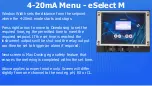 Preview for 9 page of Etatron ESELECT M Menu Manual