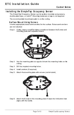 Preview for 5 page of ETC Aero SimpleTap Occupancy Sensor Installation Manual