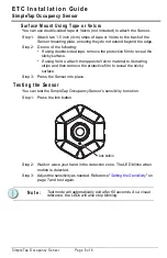 Preview for 6 page of ETC Aero SimpleTap Occupancy Sensor Installation Manual