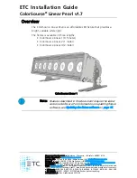 ETC ColorSource Linear Pearl Installation Manual preview