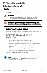 Preview for 2 page of ETC ColorSource Linear Installation Manual