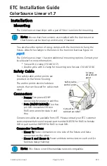 Preview for 5 page of ETC ColorSource Linear Installation Manual