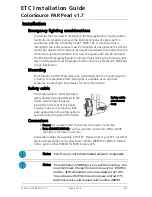 Preview for 4 page of ETC ColorSource PAR Pearl Installation Manual