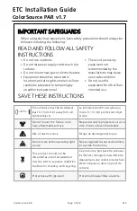 Preview for 3 page of ETC ColorSource PAR Installation Manual