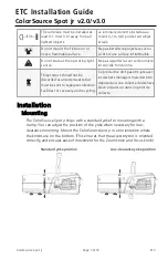 Preview for 3 page of ETC ColorSource Spot jr v2.0 Installation Manual