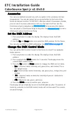 Preview for 6 page of ETC ColorSource Spot jr v2.0 Installation Manual