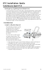 Preview for 4 page of ETC ColorSource Spot Installation Manual