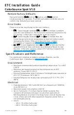 Preview for 14 page of ETC ColorSource Spot Installation Manual