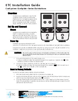 ETC CueSystem CueSpider Series Installation Manual предпросмотр