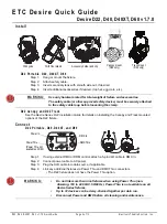 Preview for 2 page of ETC Desire D22 Quick Manual