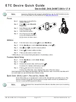 Preview for 3 page of ETC Desire D22 Quick Manual