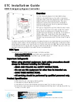 Предварительный просмотр 1 страницы ETC DMX DEBC-1 Installation Manual