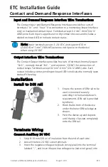 Предварительный просмотр 3 страницы ETC Echo Contact Input Installation Manual