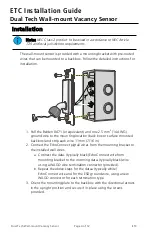 Предварительный просмотр 4 страницы ETC Echo Dual Tech Wall-mount Vacancy Sensor Installation Manual