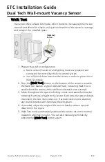 Предварительный просмотр 10 страницы ETC Echo Dual Tech Wall-mount Vacancy Sensor Installation Manual