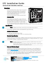 ETC Echo-Echoflex Interface Installation Manual предпросмотр