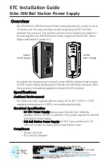 ETC EchoConnect DIN Rail Station Power Supply Installation Manual preview