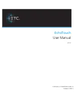 ETC EchoTouch User Manual preview